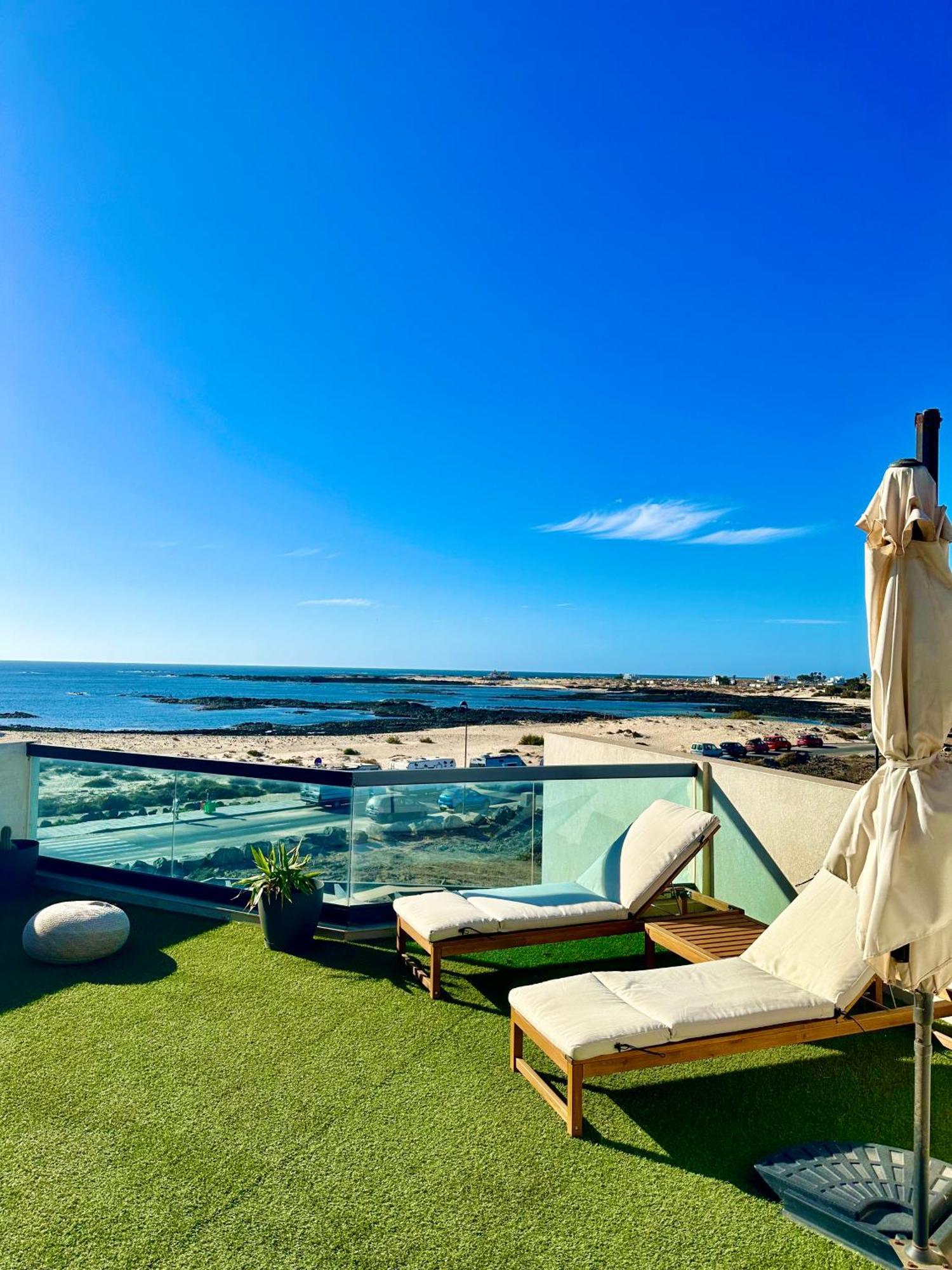 Apartamento Villa Bruno Con Vistas Al Mar, Primera Linea De Playa Cotillo Buitenkant foto