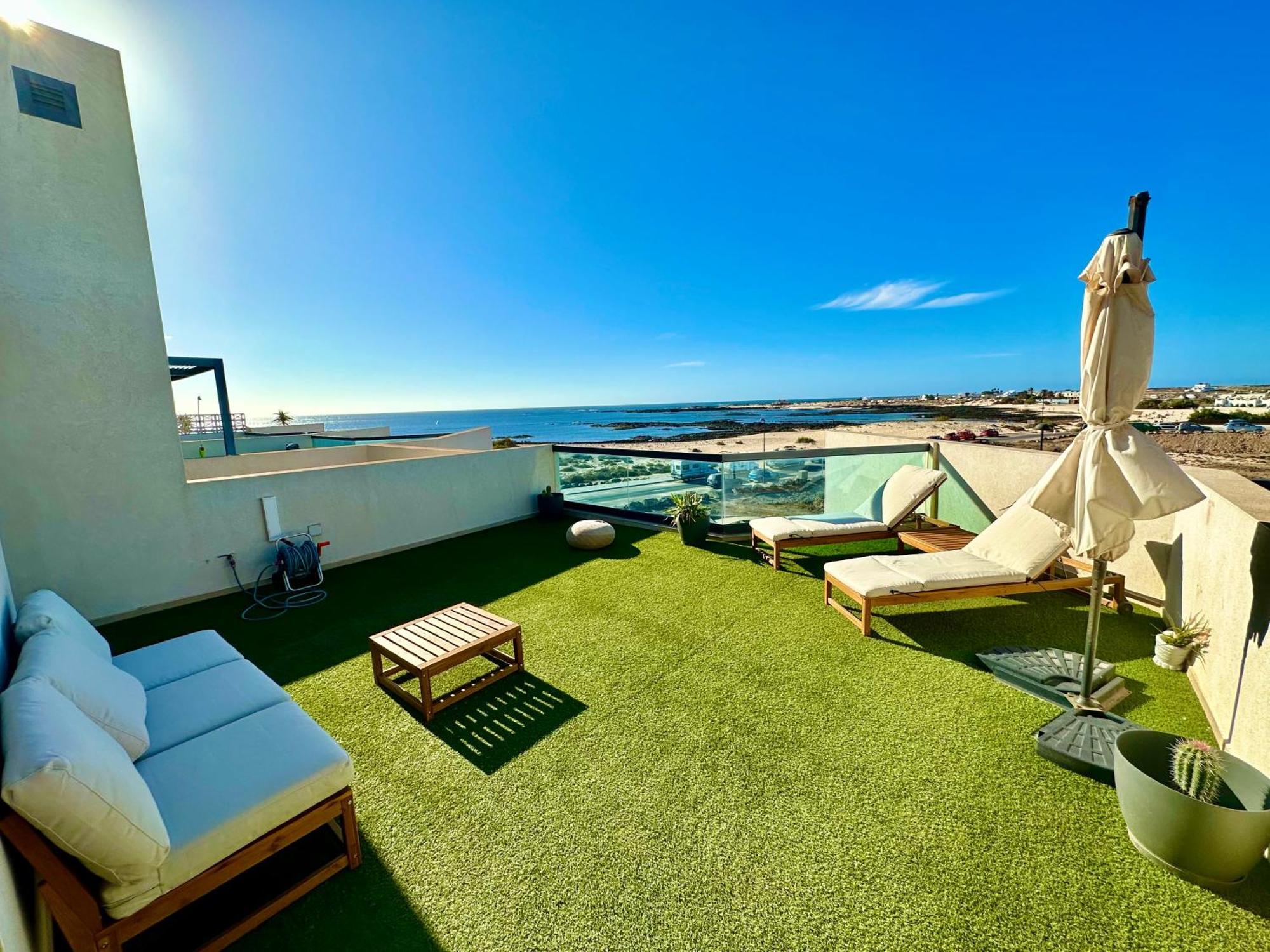 Apartamento Villa Bruno Con Vistas Al Mar, Primera Linea De Playa Cotillo Buitenkant foto