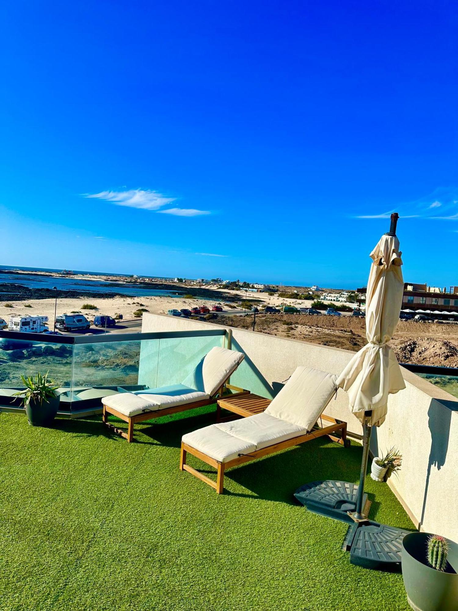 Apartamento Villa Bruno Con Vistas Al Mar, Primera Linea De Playa Cotillo Buitenkant foto